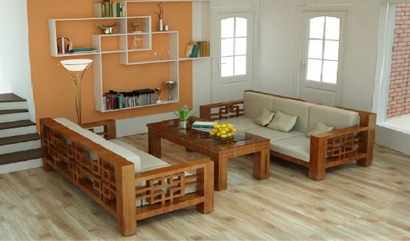 bộ bàn ghế sofa gỗ giá rẻ